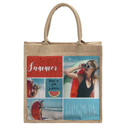 MissKraft - Sublimation - Tote Bag en Jute - 25 x 25 x 10 cm