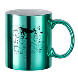 MissKraft - Sublimation - Mug en Céramique -Turquoise Métalisé - 330 ml