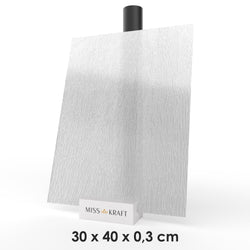 MissKraft - Plexiglass PMMA Acrylique - Transparent Texturé Ecorce Bois - 30 x 40 cm - Ep 3 mm