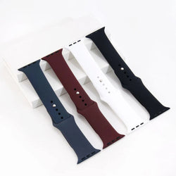 xTool - 4 Bracelets Apple Watch - Arc en ciel Noir/Blanc/Rouge/Gris - 42/44/45/49 mm