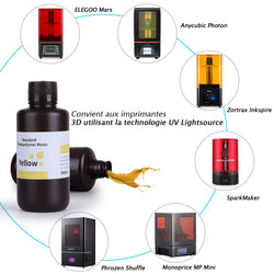 ELEGOO - Résine UV Standard - Jaune (Yellow) - 1 kg