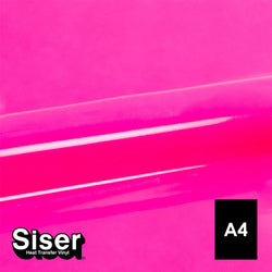 Siser - Basic Flex -Feuille A4 Thermocollant - (A0024) Rose Fluo - 20 x 30 cm