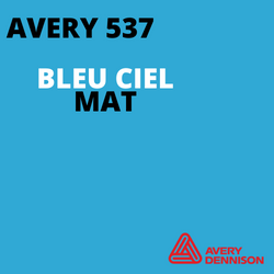 AVERY 500 - Vinyle Adhésif - Bleu Ciel Mat - 24 cm x 10 m
