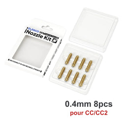 Elegoo - CC/CC2 - Kit de Buses en Laiton et Acier Trempé (Nozzle Kit) - 0.4 mm - 8 pcs