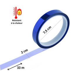 MissKraft - Sublimation - Scotch Thermique pour Mugs - 2 cm x 33 m avec tes tailles ruban 