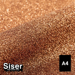 Siser - Glitter Flex - Feuille A4 Thermocollant - (G0017) Marron Pailleté - 20 x 30 cm