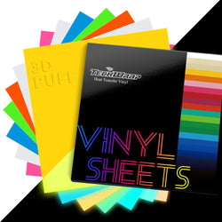 TeckWrapCraft - Glow in the Dark Puff HTV - Thermocollant Phosphorescent - Pack 10 feuilles