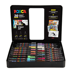 POSCA - Mallette de 20 marqueurs - Street Art (Berthnet + Bebar + Weane)