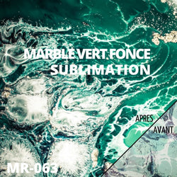 feuille infusible ink vert foncé marbre atome3d 30x30 cm