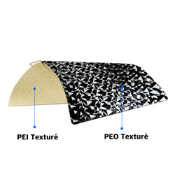 Ziflex - Plateau d'Impression pour Bambu Lab Séries X1/P1/P2/A1 - PEO & PEI Textured - 257 x 257 mm