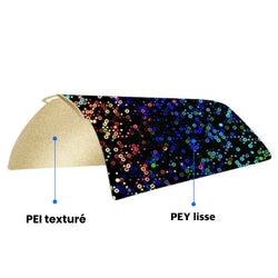 Ziflex - Plateau d'Impression pour Bambu Lab - PEY Circle & PEI Textured  - 257 x 257 cm