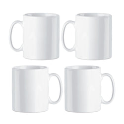 MissKraft - Lot de 4 Mugs pour Sublimation - 440 ml
