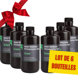 Pack ELEGOO - 6x Résine Water Washable - Vert (Green) - 1 kg