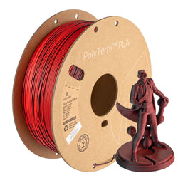 Polymaker - PolyTerra Dual PLA - Shadow Red - Rouge/Noir (Rouge/Black) - 1,75 mm - 1 kg
