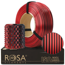Rosa3D - PLA Magic Silk - Mystic Rouge & Noir (Mystic Red & Black) - 1,75 mm - 1 kg Refill