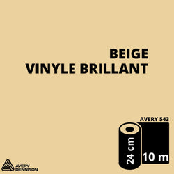 AVERY 500 - Vinyle Adhésif - Beige Brillant - 24 cm x 10 m