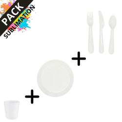 MissKraft - Sublimation - Set 2 Vaisselle pour Enfant