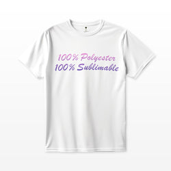 T-shirt 100% Polyester Blanc Homme Taille L pour sublimation