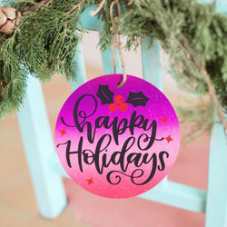 TeckWrapCraft  - Diagonal Rainbow Stripes Vinyle Adhésif Rose & Violet