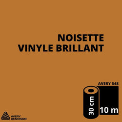 AVERY 500 - Vinyle Adhésif - Noisette Brillant - 30 cm x 10 m