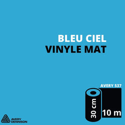 AVERY 500 - Vinyle Adhésif - Bleu Ciel Mat - 30 cm x 10 m