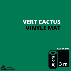 AVERY 500 - Vinyle Adhésif - Vert Cactus Mat - 30 cm x 3 m