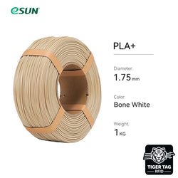 eSun - PLA+ - Blanc Os (Bone White) - 1,75 mm - 1 kg Refill RFID TigerTag