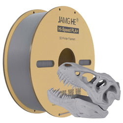 Bobine de filament PLA+ Hi-Speed argent et son print