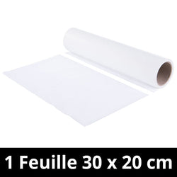 Chemica - Upperflock - Blanc (White) - Feuille 30 cm x 20 cm